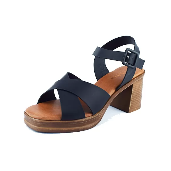 Sandales pour femme 700 Noir ..........  sandale médicale femme confortable Maroc